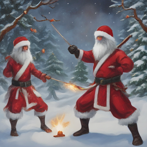 Santa's Fiery Ninja