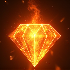 Diamond on fire