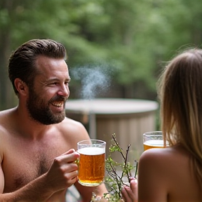 Dribbling Beer in the Sauna