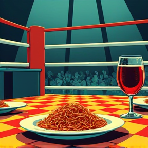 Spaghetti before the fight 