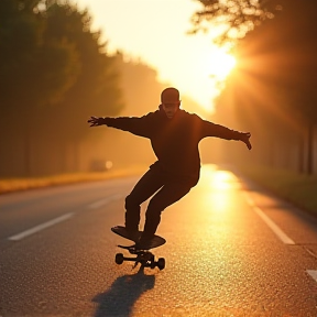 Benni fährt Skateboard