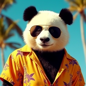 Panda's aan het Golfen