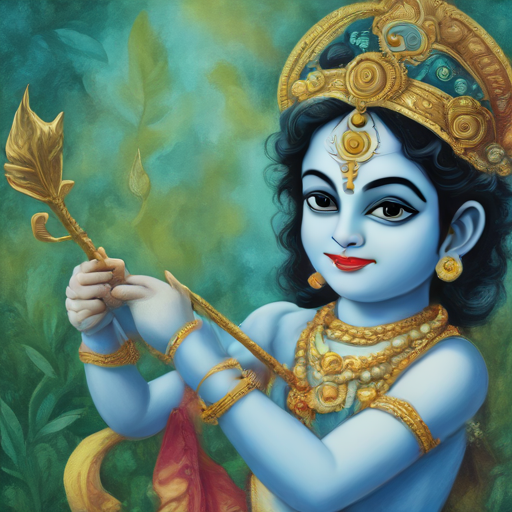  Little Krishna's Moonlit Play