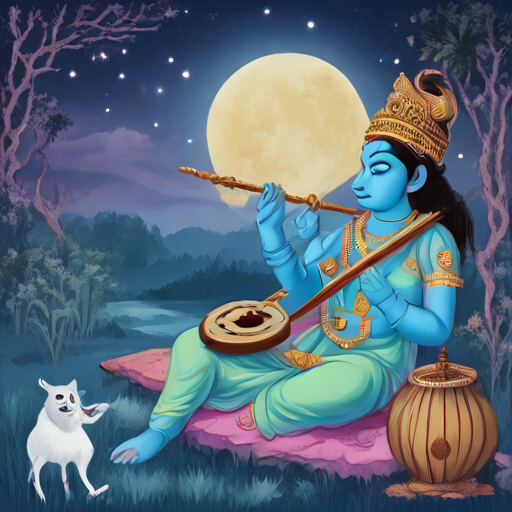  Little Krishna's Moonlit Play