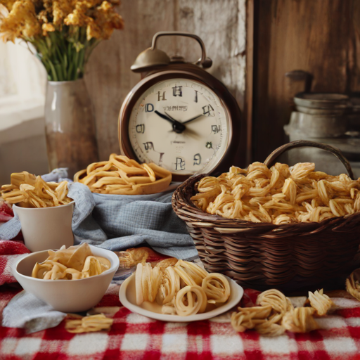 Macarrones, canasta i reloj