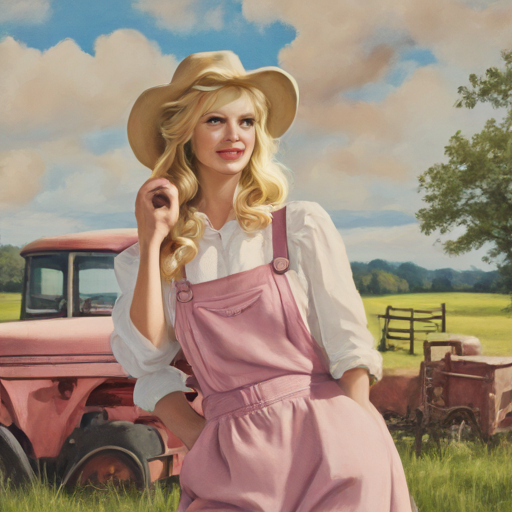 Pink Tractor Blonde