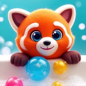 Rub-a-Dub Fun With Red the Panda