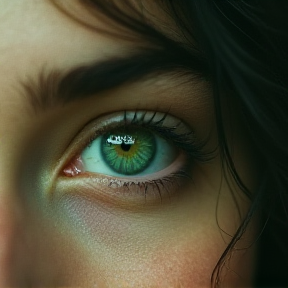 Green eyes, Faded lies.