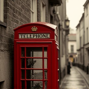 In a red phone box