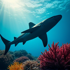 Tiger sharks in the Maldives