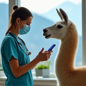 Llama and dentist