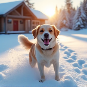 Sandy in the Snow