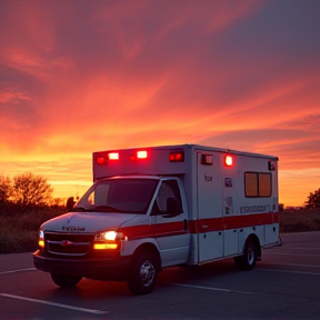 Mark & Sheryl on the Ambulance