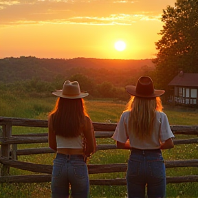 Sunset Country Girl