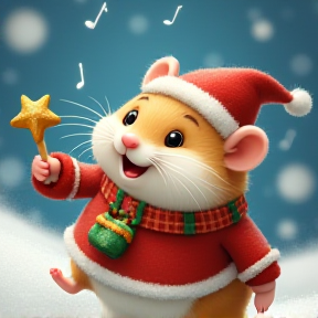 hamster santa