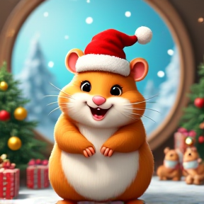 hamster santa