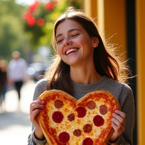 The Girl with the Pizza Smile