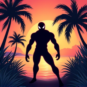 spidey vs venom in paradise