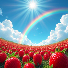 Strawberry Dreams in the Sunlight