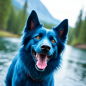 Wild Blue Dog in Norway