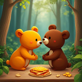 Cheese Toastie and Bear