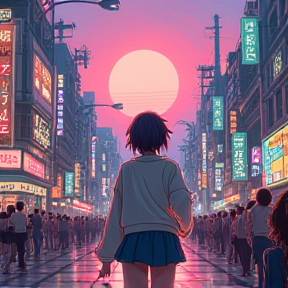 anime opening soundtrack, Japan style, Kawaii future bass, city pop funk