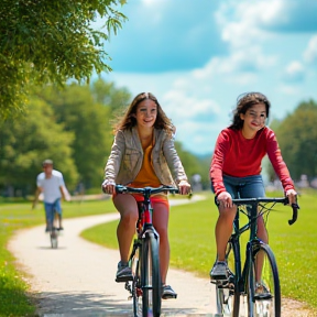 Louise et Gabriel font du Vélo