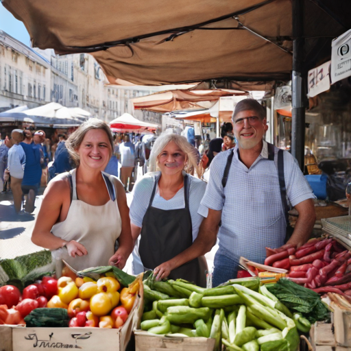 Louise et Gabriel au Marché