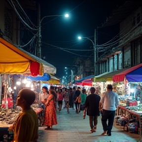 Jalanan malam kota Malang 