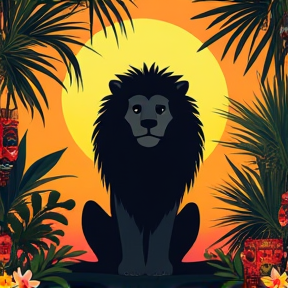 Lion in the Jungle