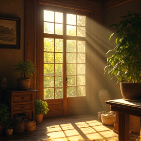 Sunbeams Through the Skylight