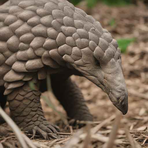 Silent poor pangolin