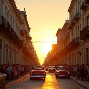 Sultry sunset in Havana.