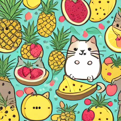 Pineapple Pusheen Love You