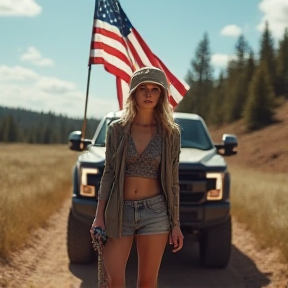 Emma and Her Off-Road Ford Prerunner