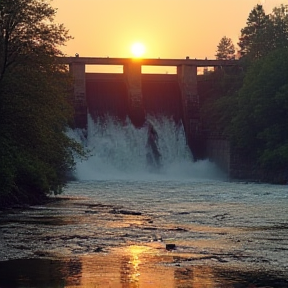 the dam