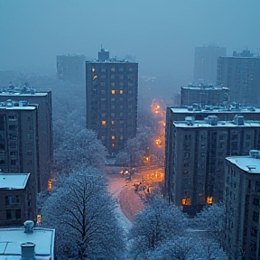 Первый снег в Краснодаре