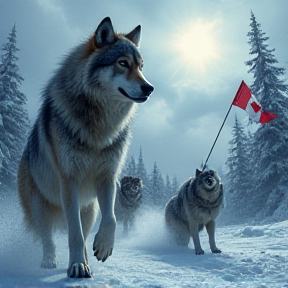 Canadian Winter Wolves