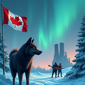 Canadian Winter Wolves