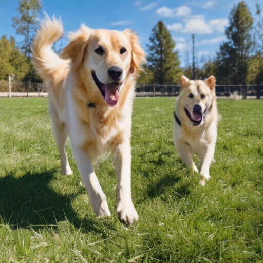 Two dog friends