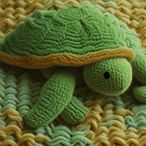 Ursula die gestrickte Woll-Schildkröte