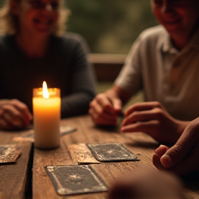 Cards in the Candle Light