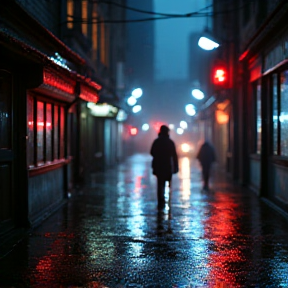 night rain alley