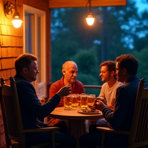 Une Bonne Bière Entre Amis