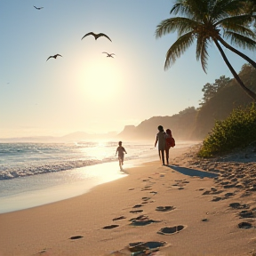 Pagi Hari di Pantai