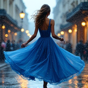 Blue dress paris 