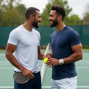 Luca e Renzi giocano a padel