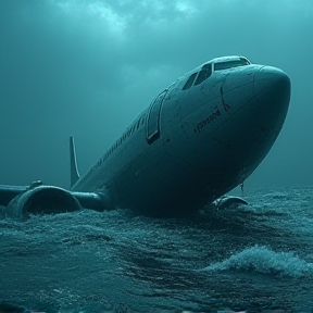 Das Flugzeug sank