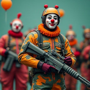 Camouflage clown