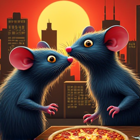 Rats Stealin' Pizza